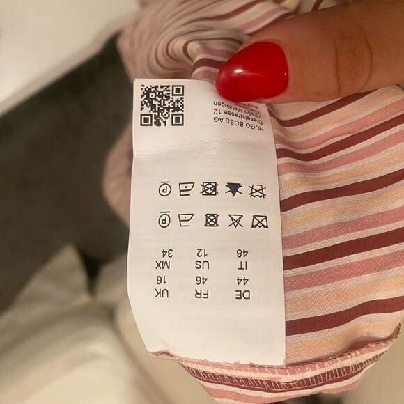BOSS Datecara Striped Tiered Midi Dress NWT size 12 - Picture 6 of 7